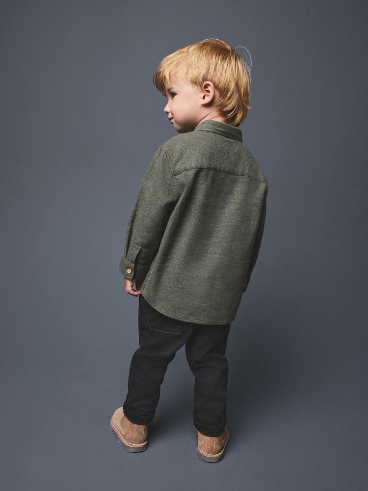 Green Bear Long Sleeve Melange Brushed Character Shirt (3mths-7yrs) - Image 3 of 3 Green Bear Long Sleeve Melange Brushed Character Shirt (3mths-7yrs) - Image 3 of 3