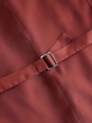 رمادي رمادي داكن - Tailored Fit Trimmed Dogtooth Wool Blend Suit Waistcoat - Image 9 of 9