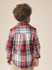 Red/Ecru Character Long Sleeve Tartan Check Shirt (3mths-10yrs) - Image 3 of 8