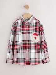 Red/Ecru Character Long Sleeve Tartan Check Shirt (3mths-10yrs) - Image 5 of 8