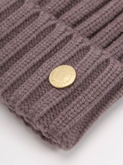 Barbour® International Brown Conway Knitted Beanie Hat - Image 3 of 3