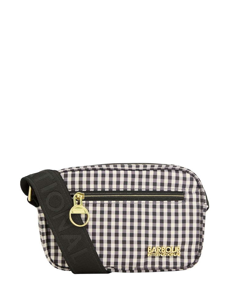 Barbour® International Black Faux Fur Cross-Body Bag - Image 1 of 7 Barbour® International Black Faux Fur Cross-Body Bag - Image 1 of 7
