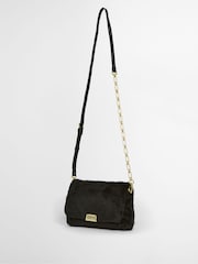 Barbour® International Black Faux Fur Cross-Body Bag - Image 2 of 7