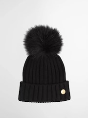 Barbour® International Black Conway Knitted Beanie Hat - Image 1 of 3