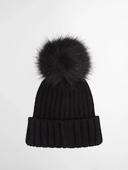 Barbour® International Black Conway Knitted Beanie Hat - Image 2 of 3