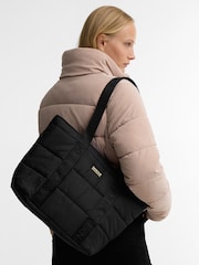 Barbour® International Black Monaco Baffle Quilt Tote Bag - Image 2 of 2