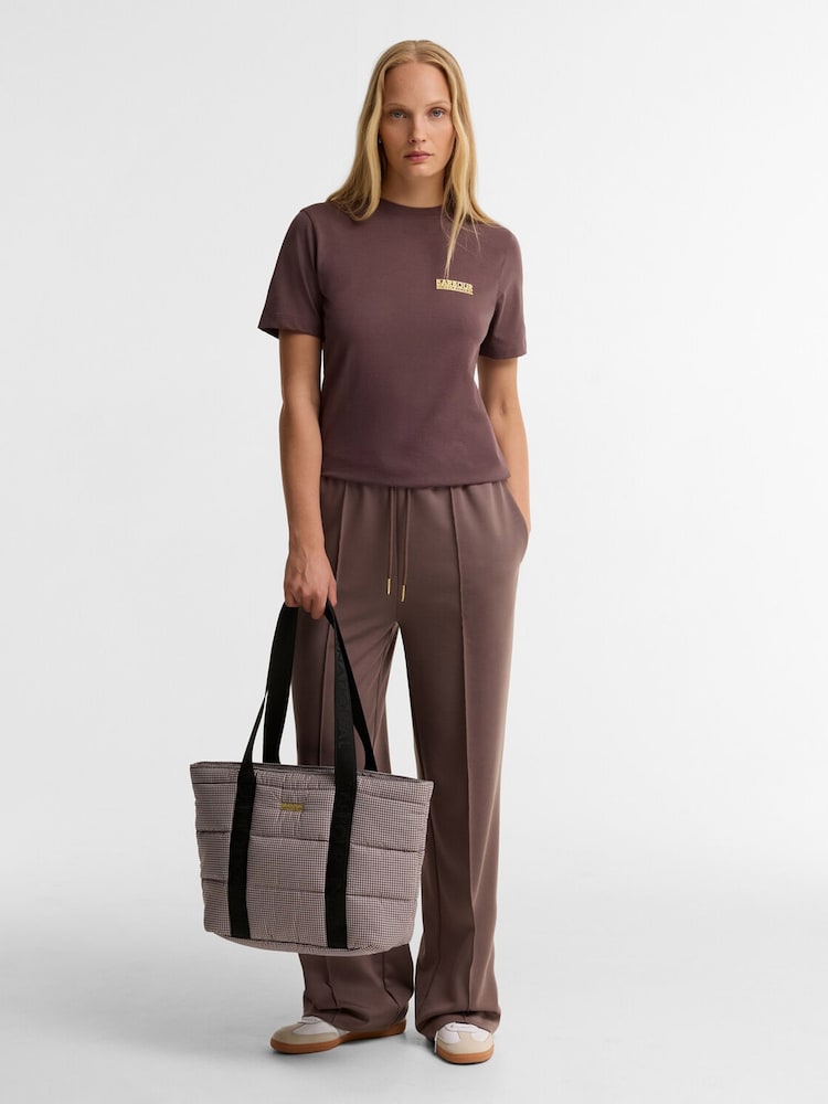 Barbour® International Brown Monaco Check Tote Bag - Image 1 of 2 Barbour® International Brown Monaco Check Tote Bag - Image 1 of 2