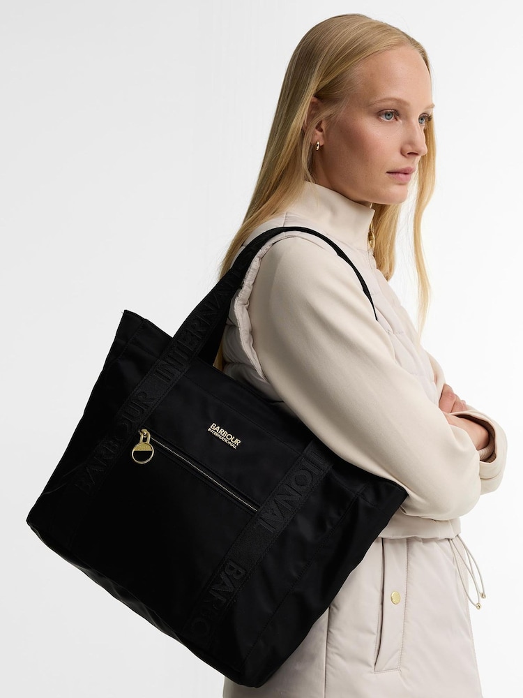 Barbour® International Black Qualify Carry All Tote Bag - Image 1 of 6 Barbour® International Black Qualify Carry All Tote Bag - Image 1 of 6