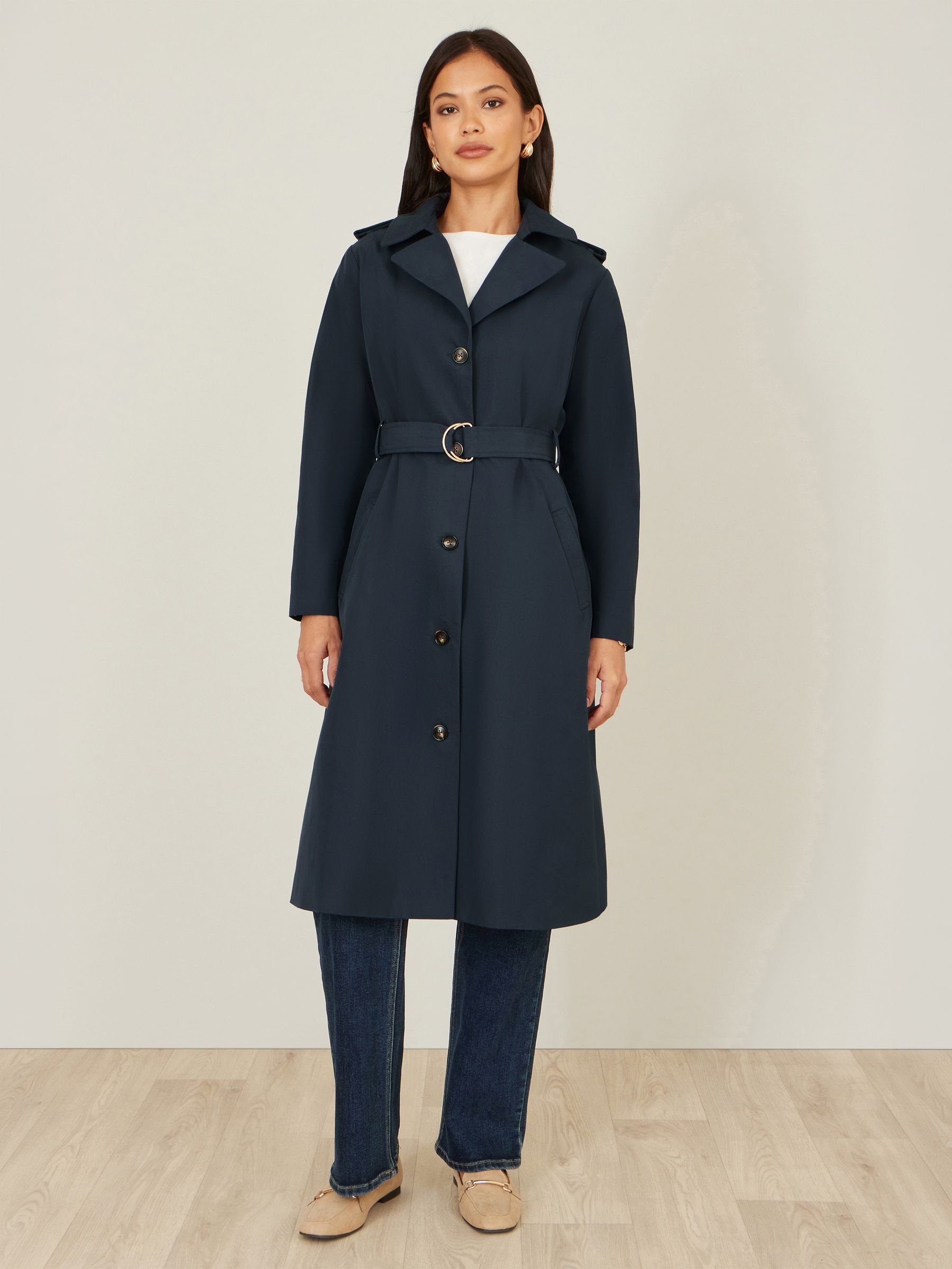 Buy Yumi Blue Belted Trench Coat With Belt from Next USA