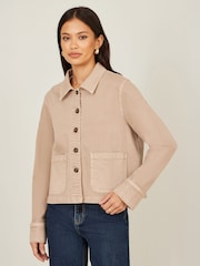 Yumi Natural Canvas Jacket With Patch Pockets - Image 4 of 5