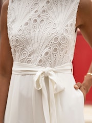 Yumi Cream Lace Sleeveless Jumpsuit - Image 5 of 5