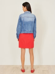 Yumi Blue Stretch Washed Denim Jacket - Image 3 of 5