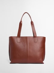 Barbour® Brown Alder Large Leather Tote Bag - Image 2 of 3