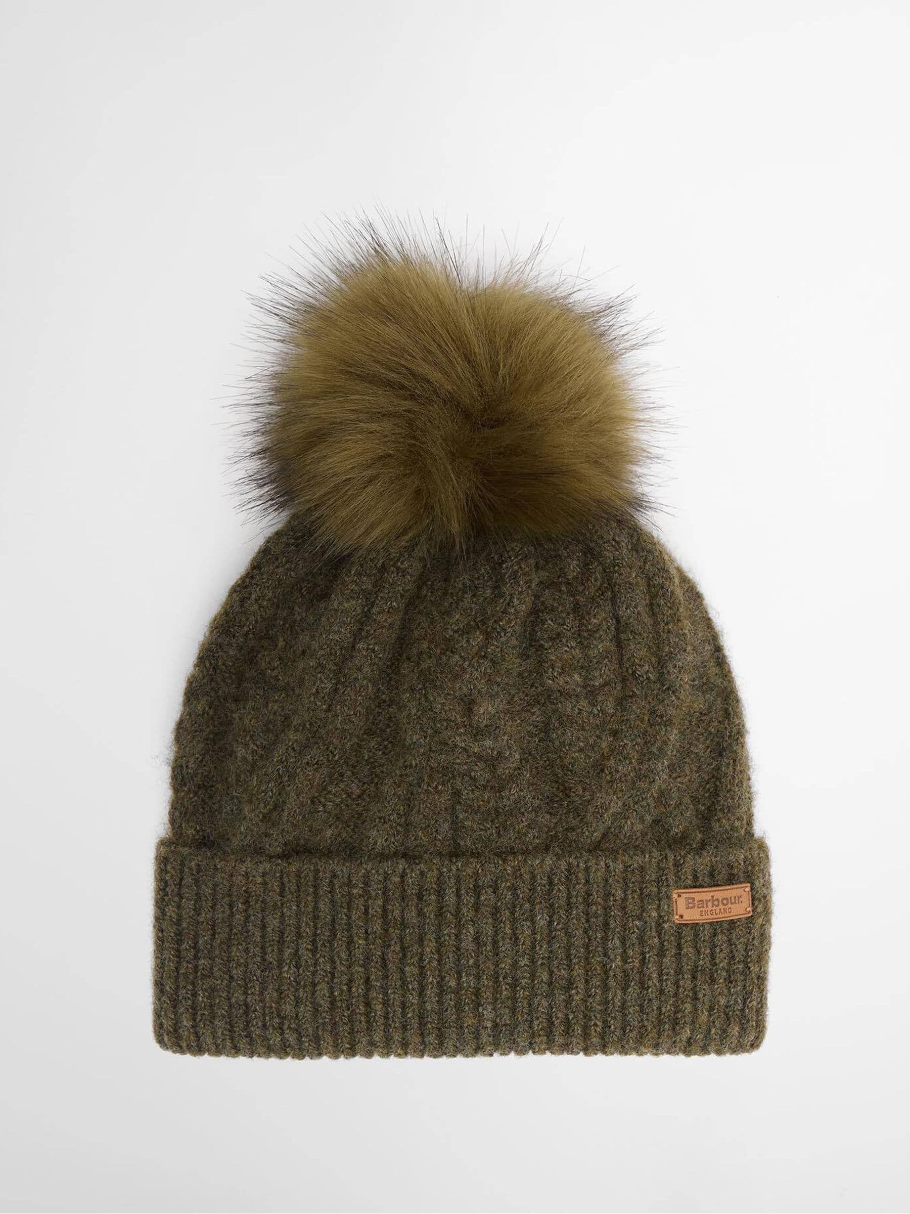 Barbour Women's Green Elsdon Beanie Hat - Image 1