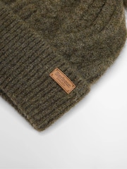 Barbour® Green Elsdon Beanie Hat - Image 3 of 3