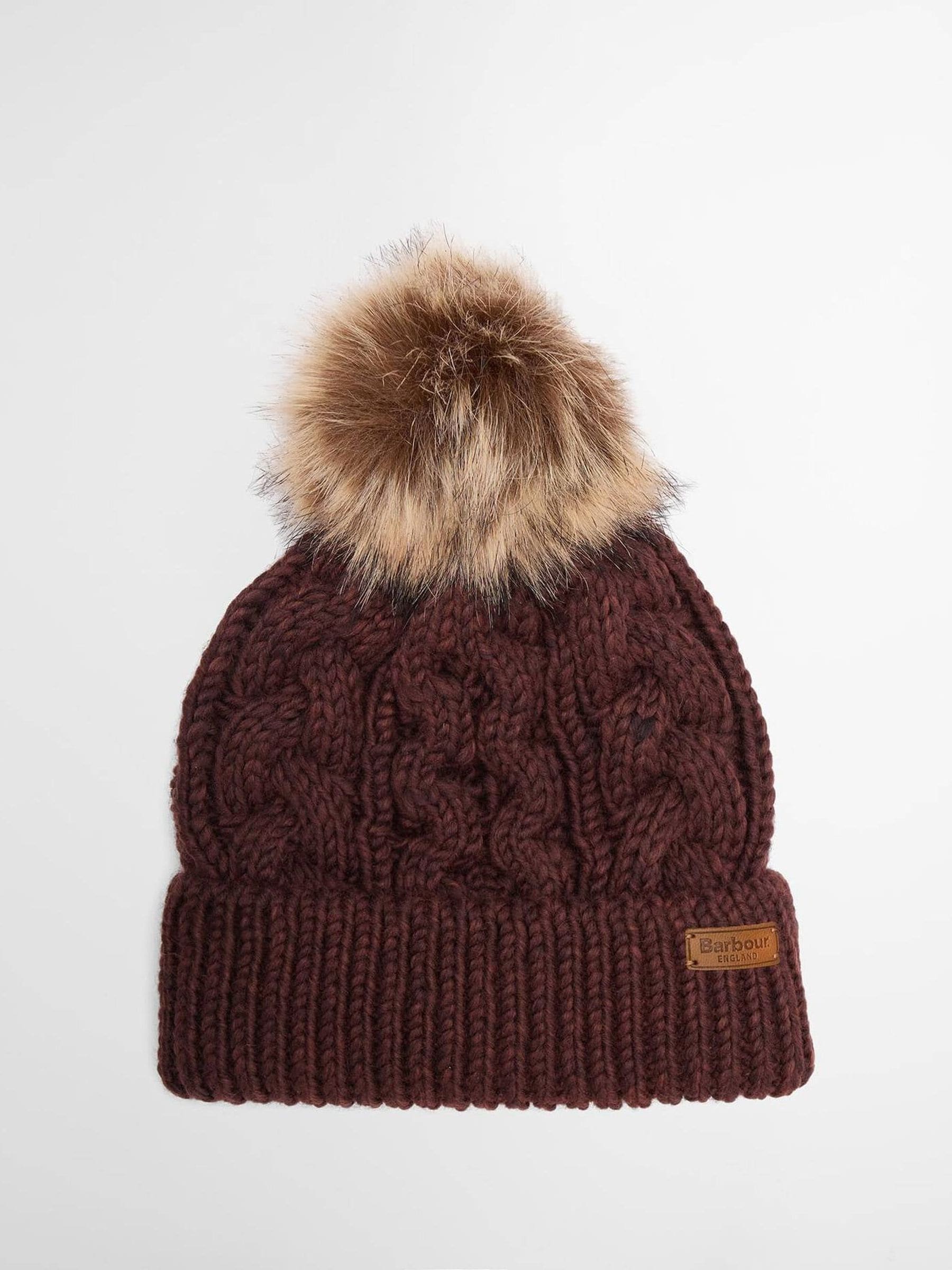 Barbour Penshaw Cable-Knit Beanie - Fig AW26 - Ladies - Image 3