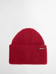 Barbour® Red Meryl Beanie Hat - Image 1 of 3