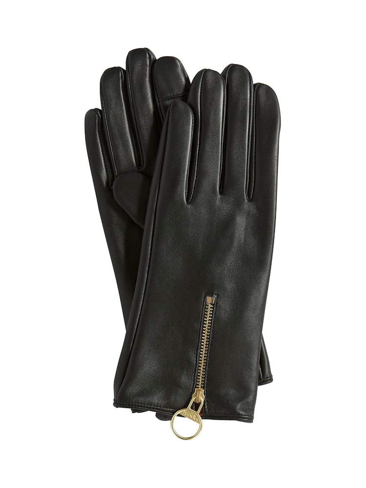 Barbour® Black Arlene Leather Gloves - Image 1 of 1 Barbour® Black Arlene Leather Gloves - Image 1 of 1