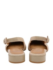 Nude - Lotus Flat Slingback Shoes - Imaginea 3 din 4