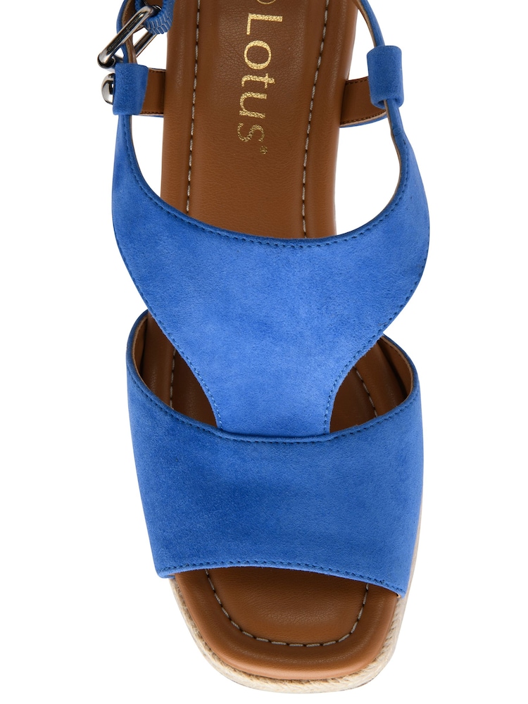 Lotus Blue Wedge Espadrille Sandals - Image 4 of 4 Lotus Blue Wedge Espadrille Sandals - Image 4 of 4