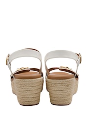 Lotus White Wedge Espadrille Sandals - Image 3 of 4