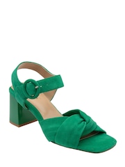 Lotus Green Heeled Sandals - Image 1 of 4
