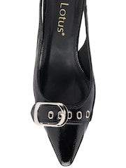 Lotus Black Slingback Shoes - Image 4 of 4