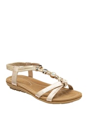 Lotus Gold Casual Sandals - Image 1 of 4