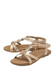 Lotus Gold Casual Sandals - Image 2 of 4