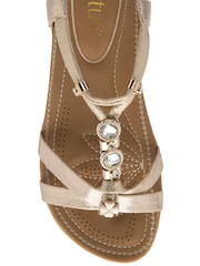 Lotus Gold Casual Sandals - Image 4 of 4