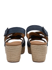 Lotus Blue Casual Wedge Sandals - Image 3 of 4