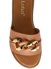 Lotus Brown Flat Mule Sandals - Image 4 of 4