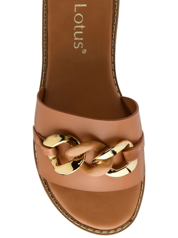 Lotus Brown Flat Mule Sandals - Image 4 of 4