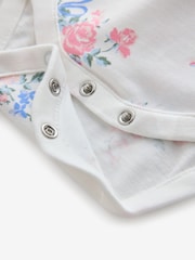 Gap Pink Floral and Stripe 5 Pack Brannan Bear Long Sleeve Baby Bodysuit (0-24mths) - Image 10 of 11