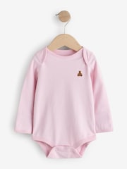 Gap Pink Floral and Stripe 5 Pack Brannan Bear Long Sleeve Baby Bodysuit (0-24mths) - Image 7 of 11