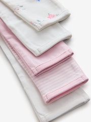 Gap Pink Floral and Stripe 5 Pack Brannan Bear Long Sleeve Baby Bodysuit (0-24mths) - Image 9 of 11