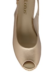 Aur - Sandale Lotus cu Espadrile și talpă ortopedică - Imaginea 4 din 4