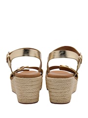 Gold - Lotus Wedge Espadrille Sandalen - Bild 3 von 4
