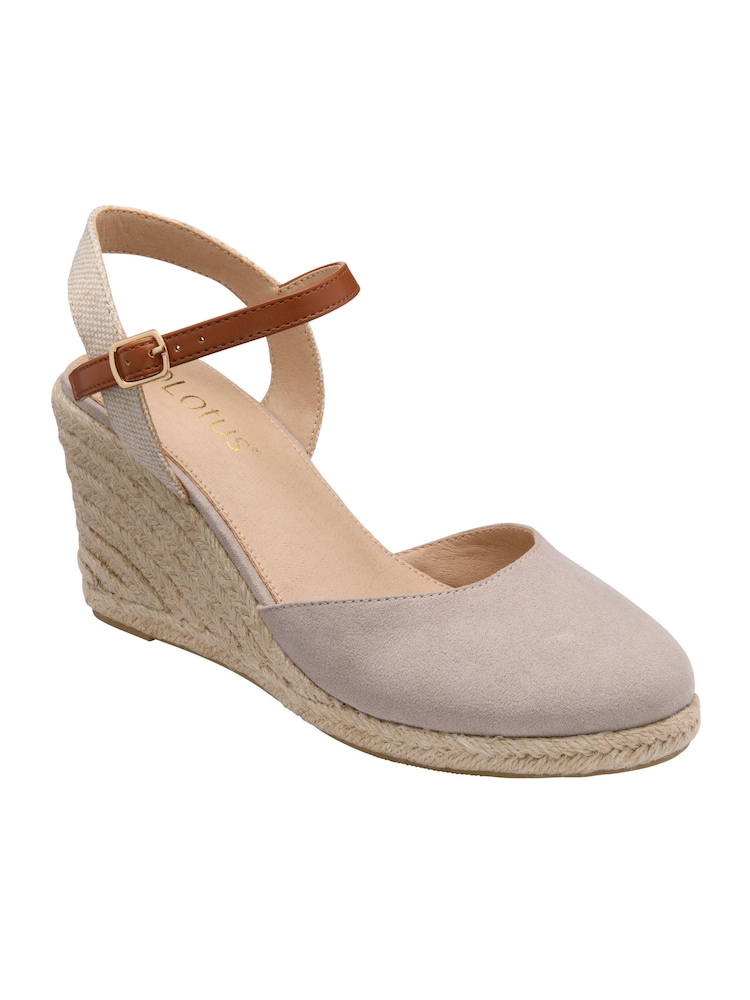 Lotus Nude Wedge Espadrille Shoes - Image 1 of 4