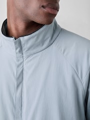 BOSS Grey Regular-Fit Logo Zip Through Jacket - Image 3 of 5