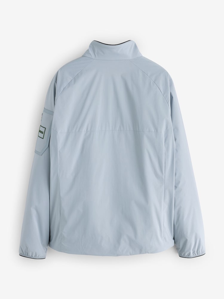 BOSS Grey Regular-Fit Logo Zip Through Jacket - Image 5 of 5