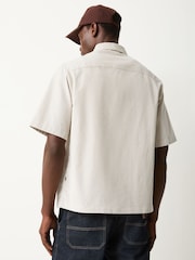 BOSS Natural Lakith Relaxed-Fit Textured Shirt - Image 3 of 5