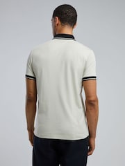 BOSS Off White Regular-Fit Contrast Collar Logo Polo Shirt - Image 3 of 4