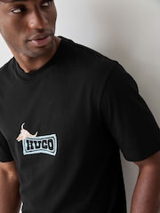 HUGO Black Nadero Regular Fit Graphic T-Shirt - Image 2 of 5