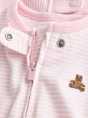 Gap Pink Floral and Stripe 3 Pack Baby Sleepsuit (0-12mths) - Image 7 of 11