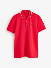 HUGO Red Dinoso Regular-Fit Logo Tipped Polo Shirt - Image 1 of 2