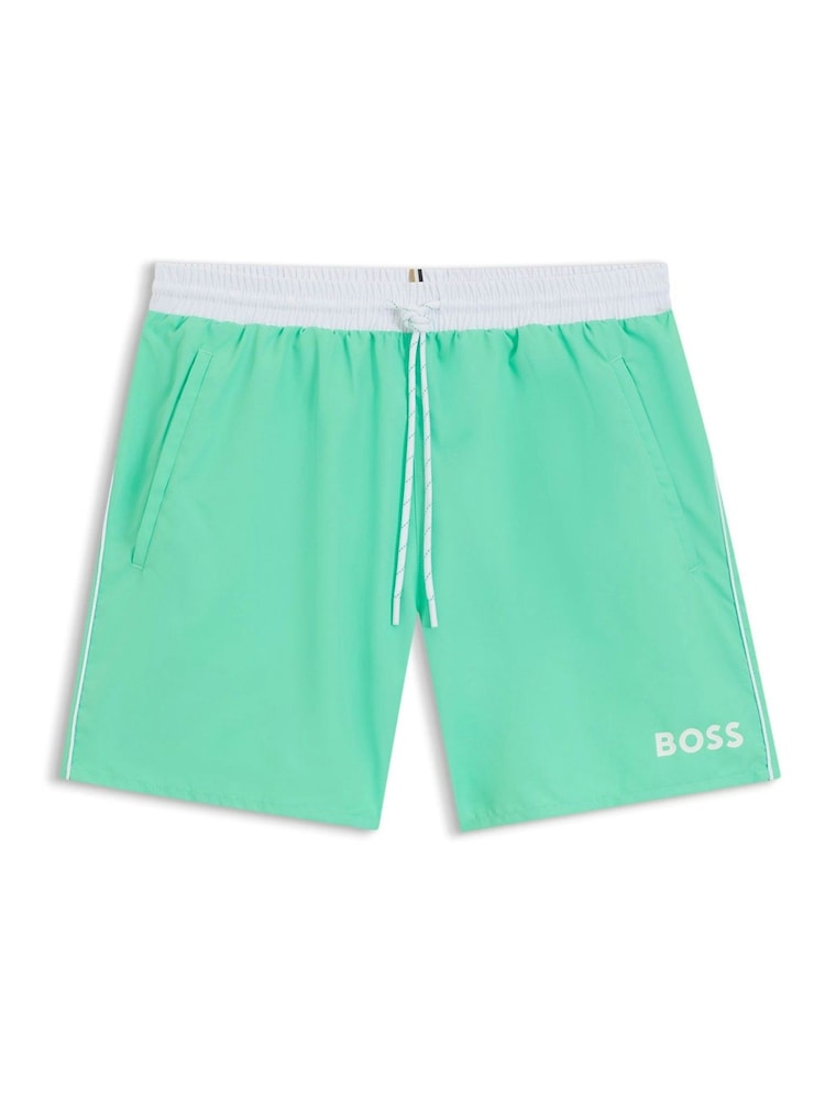 Verde - Shorts de baño de secado rápido estrella de mar de BOSS - Imagen 1 de 1