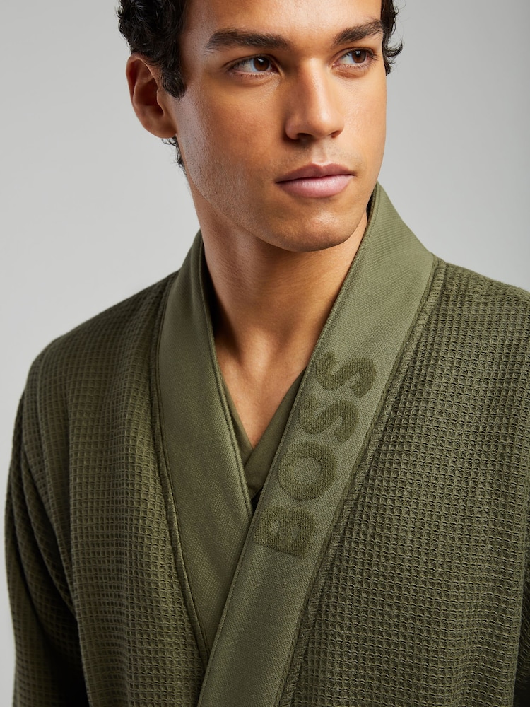 BOSS Green Waffle Logo Robe - Image 3 of 3