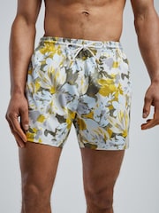 BOSS Yellow Piranha Printed Swim Shorts - Image 2 of 5