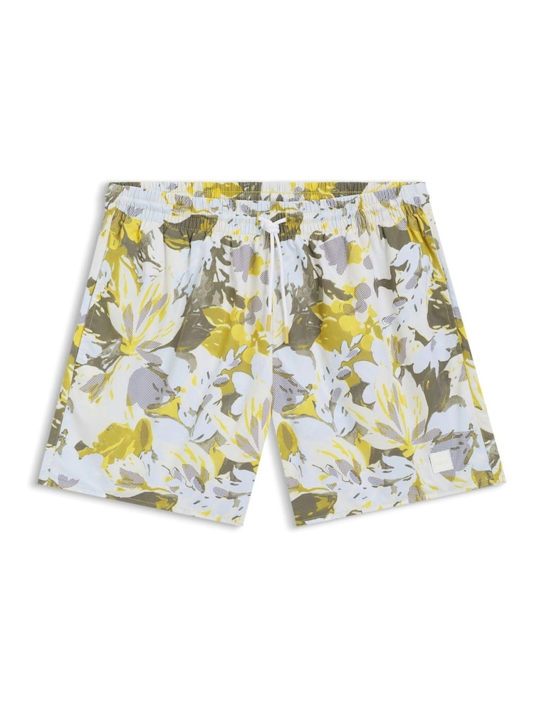 BOSS Yellow Piranha Printed Swim Shorts - Image 6 of 6
